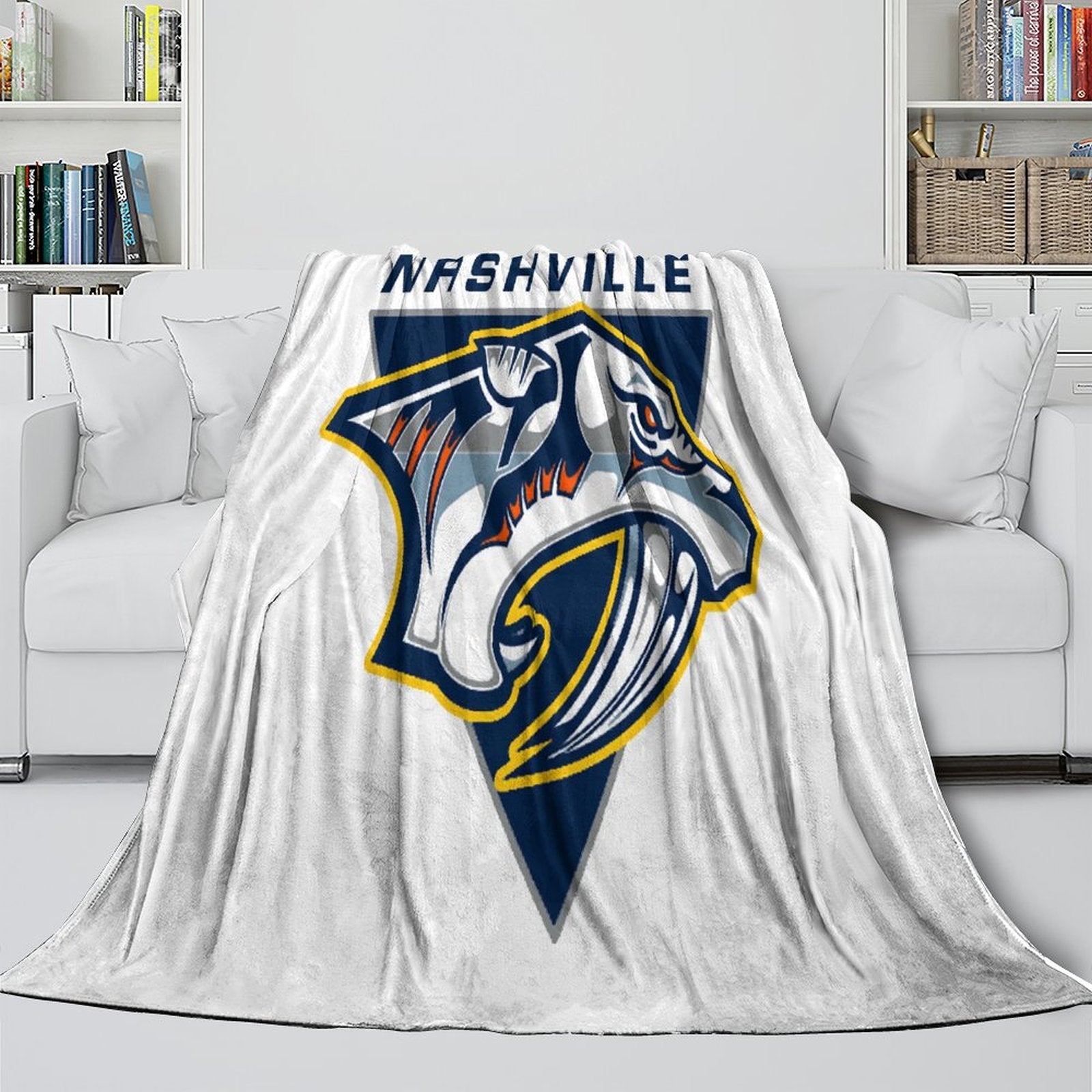 Nashville Predators Blanket Flannel Throw Kids Room Decoration
