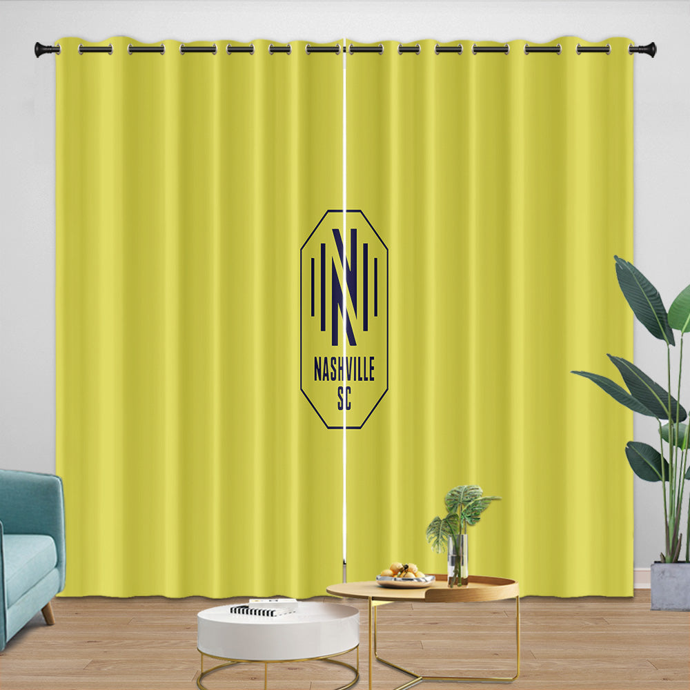 Nashville SC Curtains Blackout Window Drapes Room Decoration