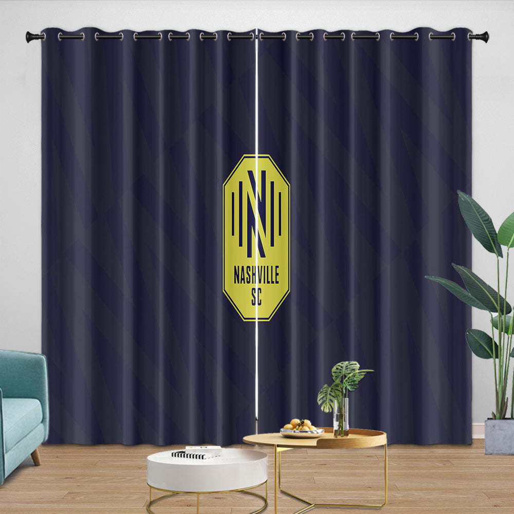 Nashville SC Curtains Blackout Window Drapes Room Decoration