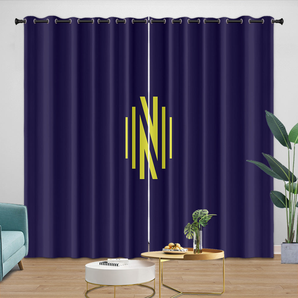 Nashville SC Curtains Blackout Window Drapes Room Decoration