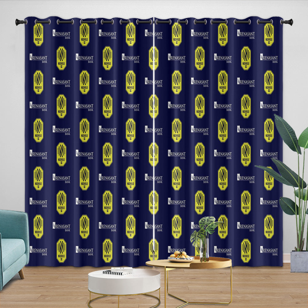Nashville SC Curtains Blackout Window Drapes Room Decoration