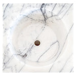 Natural Stone New York White Marble Pedestal Cone Shaped Sink Polished (W)16" (L)16" (H)36"