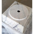 Natural Stone New York White Marble Pedestal Cone Shaped Sink Polished (W)16" (L)16" (H)36"