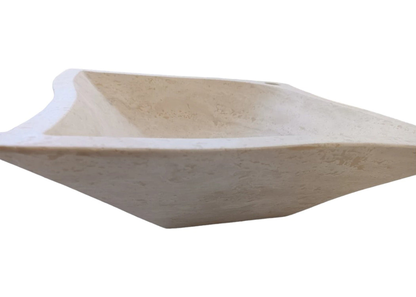 Natural Stone Travertine Unique Modern Special Design Vessel Sink  (W)17.7