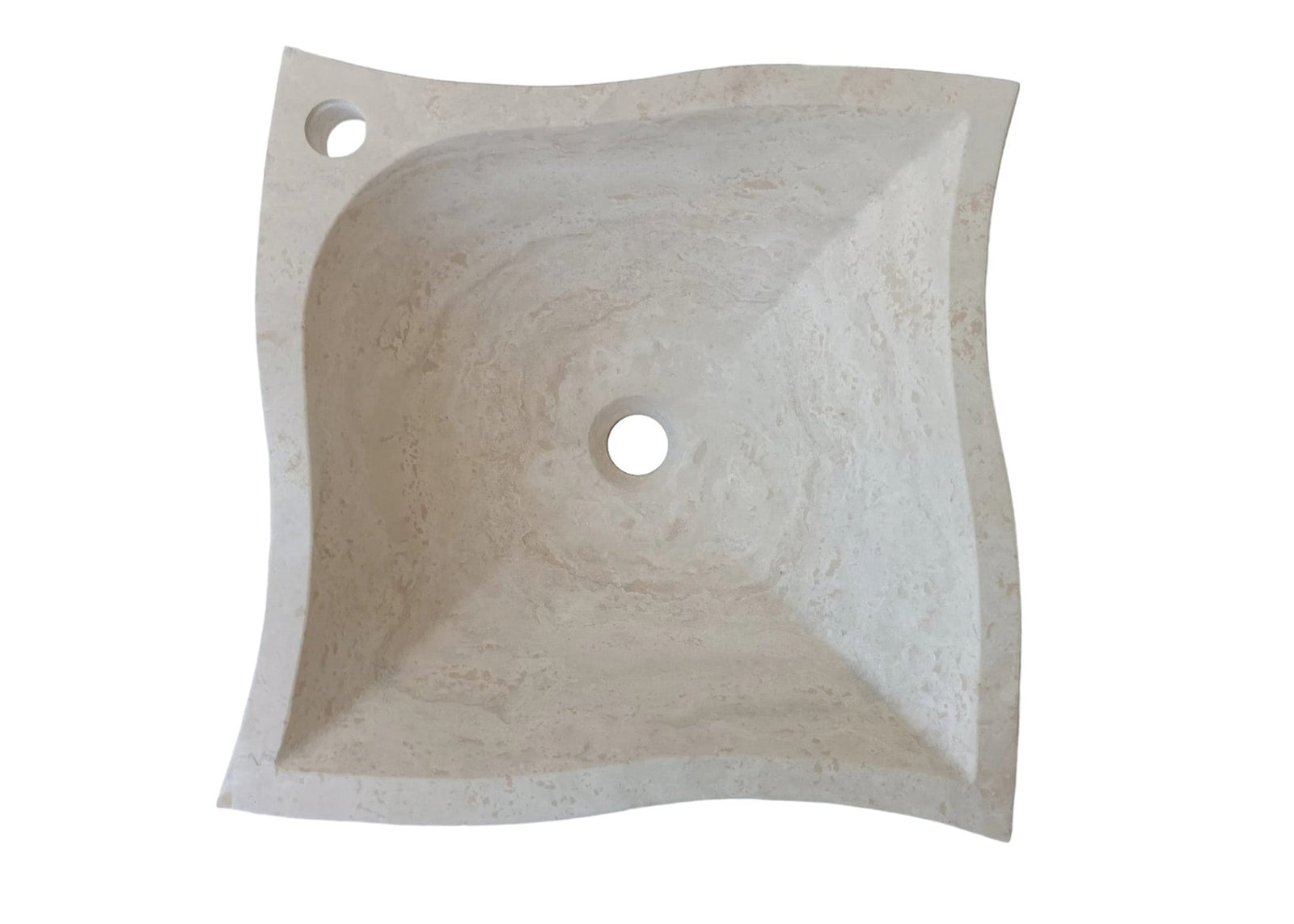 Natural Stone Travertine Unique Modern Special Design Vessel Sink  (W)17.7