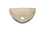 Natural Stone Light Travertine Vein-cut Special Design Vessel Sink Polished (W)16" (L)16" (H)6"