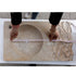 Natural Stone Troia Light Travertine Above Counter Wavy Shape Sink (W)16" (L)27.5" (H)3"