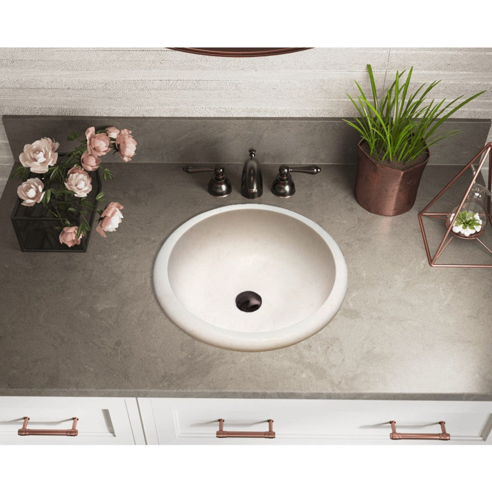 Natural Stone Classic Limestone Vessel Sink (D)16