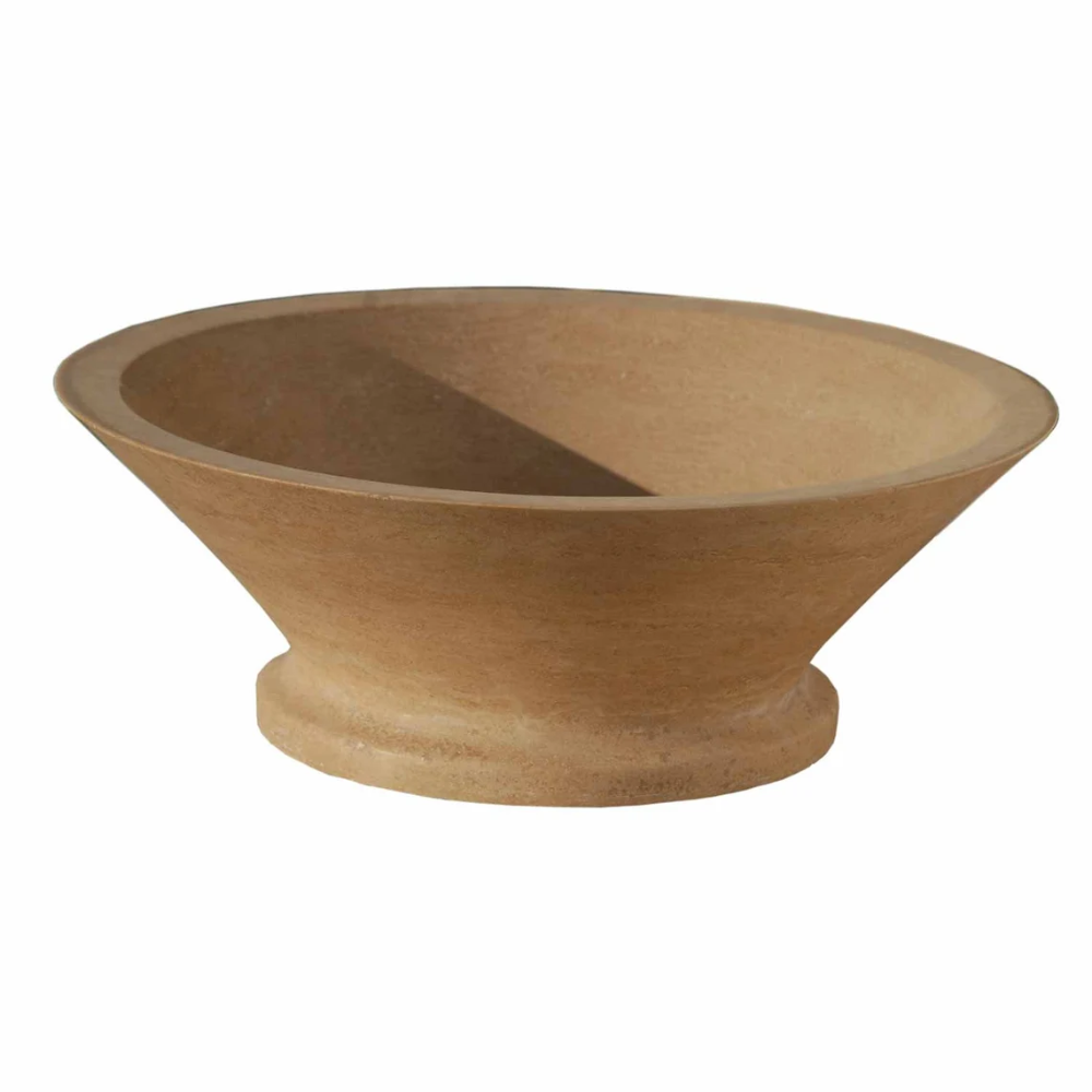 Natural Stone Classic Conical Shape Travertine Vessel Sink (D)16" (H)6"