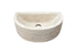 Natural Stone Deep Half Light Travertine Special Design Vessel Sink Honed and Filled (W)10" (L)16.3" (H)4.5"