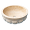 Natural Stone Light Travertine Pumpkin Shape Honed Vessel Sink (D)16" (H)6"