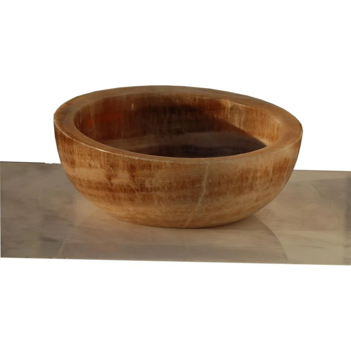 Natural Stone Honey Onyx Vessel Sink (D)16