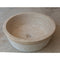 Natural Stone Light Split Face Travertine Vessel Sink (D)16" (H)6"