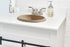 Natural Stone Light Travertine Stripe Edge Vessel Sink (D)16" (H)6"
