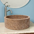 Natural Stone Noce Brown Travertine Vessel Sink (D)16" (H)6"