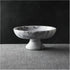 New York White Marble Fruit/Salad Decorative Bowl Semi-Polished