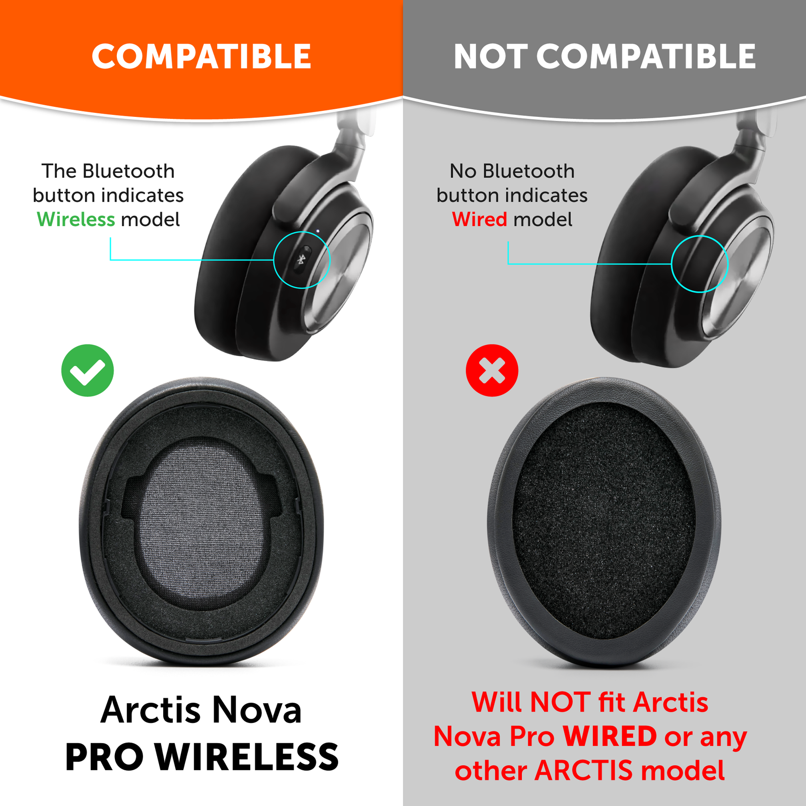 Arctis Nova Pro Wireless & Nova Elite Earpads - WC PadZ Nova Pro Wireless