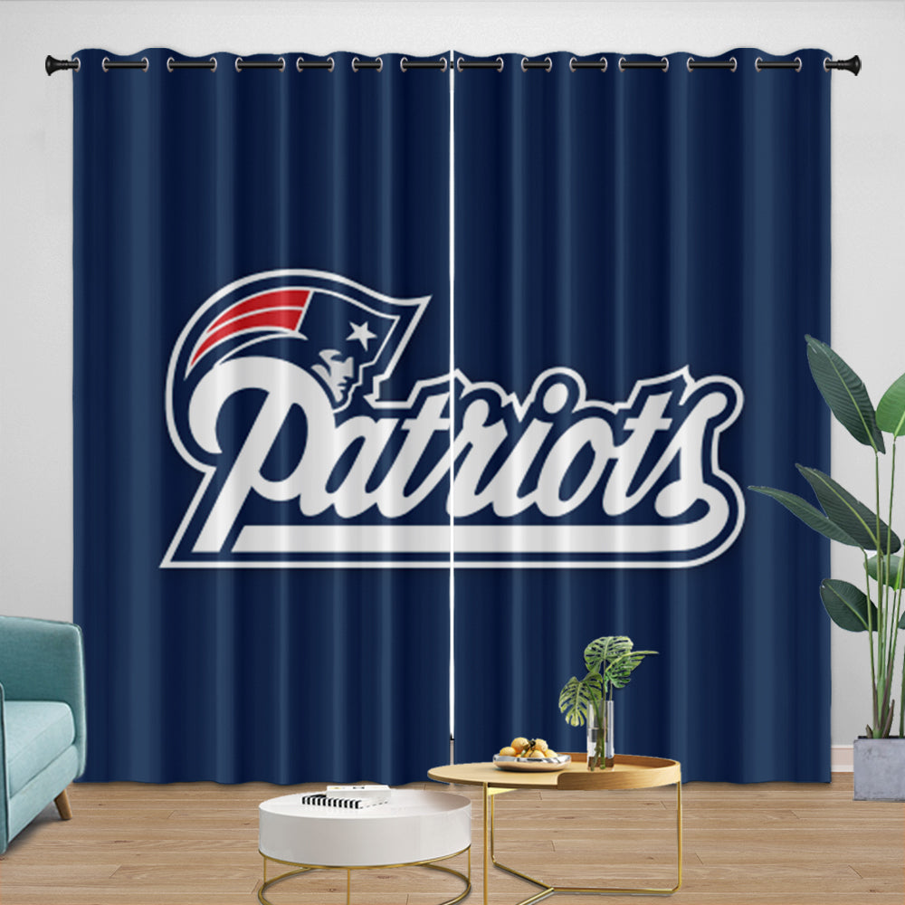 New England Patriots Curtains Blackout Window Drapes Room Decoration
