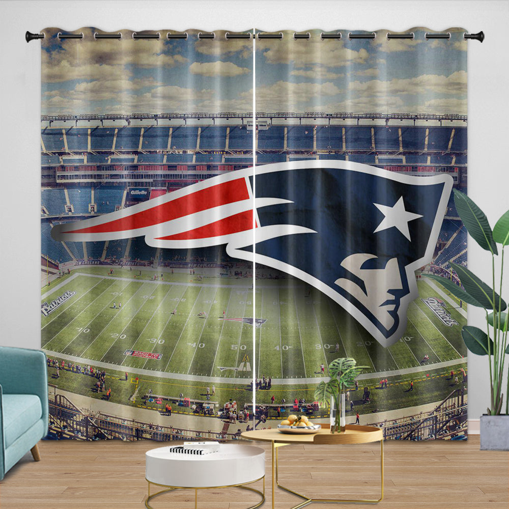 New England Patriots Curtains Blackout Window Drapes Room Decoration