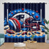 New England Patriots Curtains Blackout Window Drapes Room Decoration