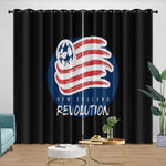 New England Revolution Curtains Blackout Window Drapes Room Decoration