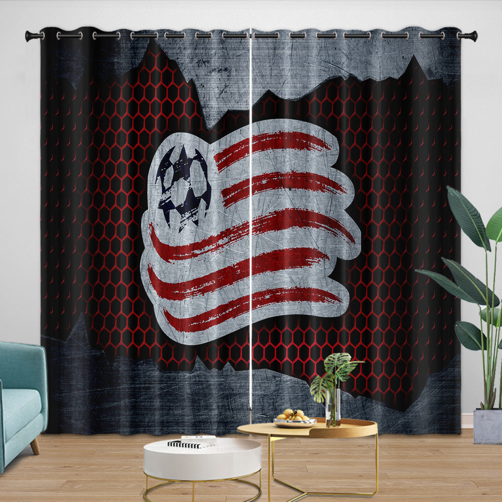 New England Revolution Curtains Blackout Window Drapes Room Decoration