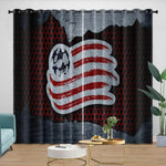 New England Revolution Curtains Blackout Window Drapes Room Decoration