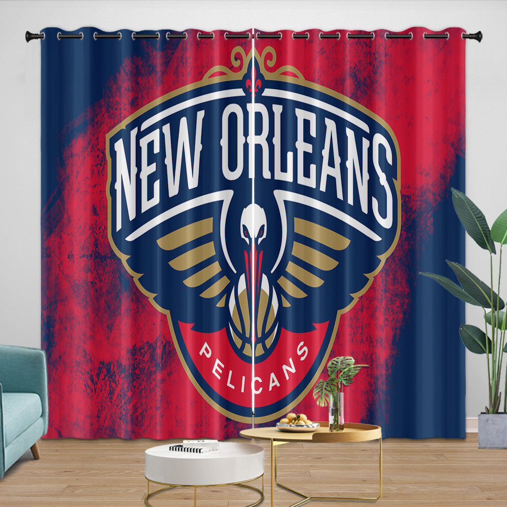 New Orleans Pelicans Curtains Blackout Window Drapes Room Decoration