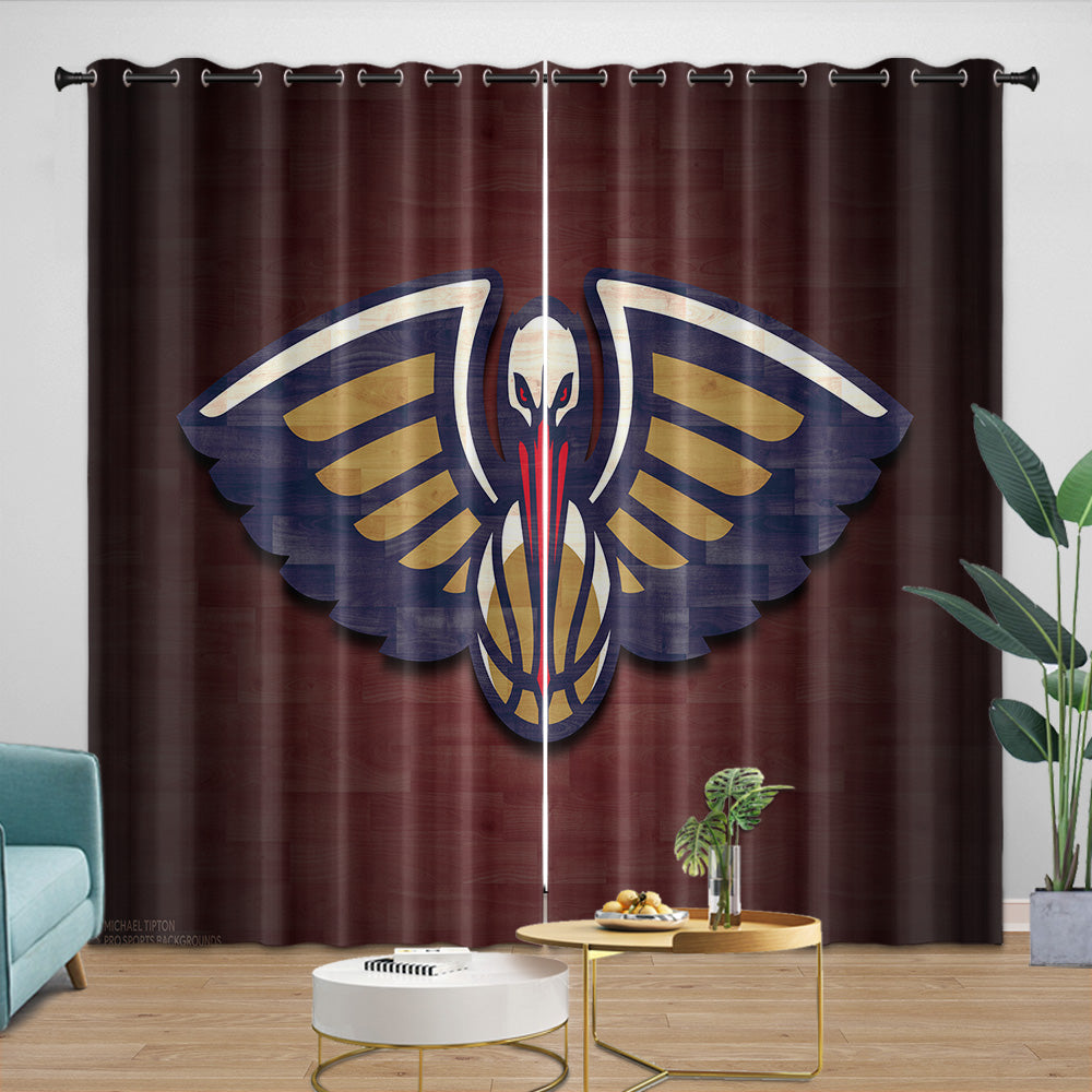 New Orleans Pelicans Curtains Blackout Window Drapes Room Decoration