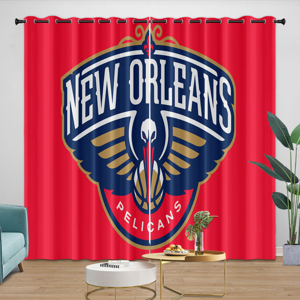 New Orleans Pelicans Curtains Blackout Window Drapes Room Decoration