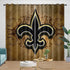 New Orleans Saints Curtains Blackout Window Drapes Room Decoration