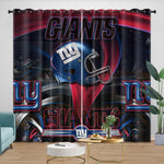New York Giants Curtains Blackout Window Drapes Room Decoration