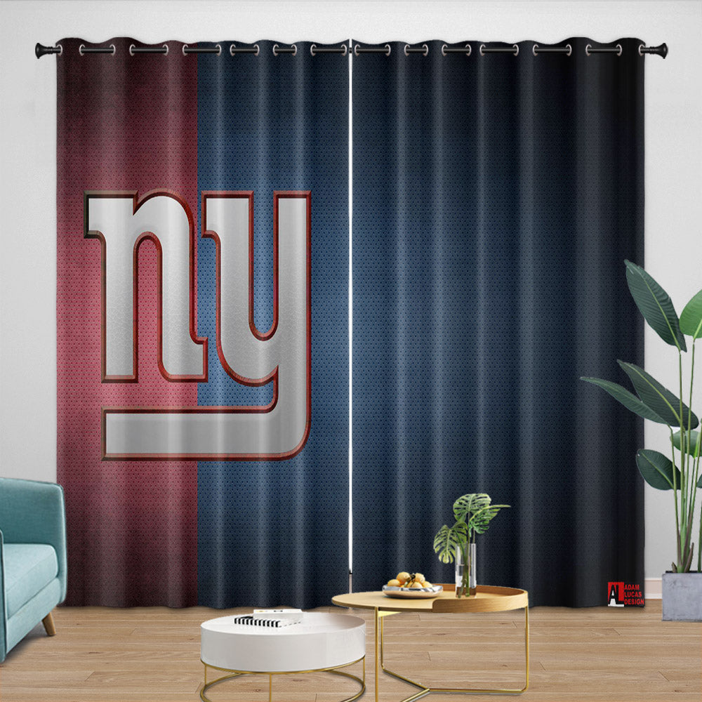 New York Giants Curtains Blackout Window Drapes Room Decoration