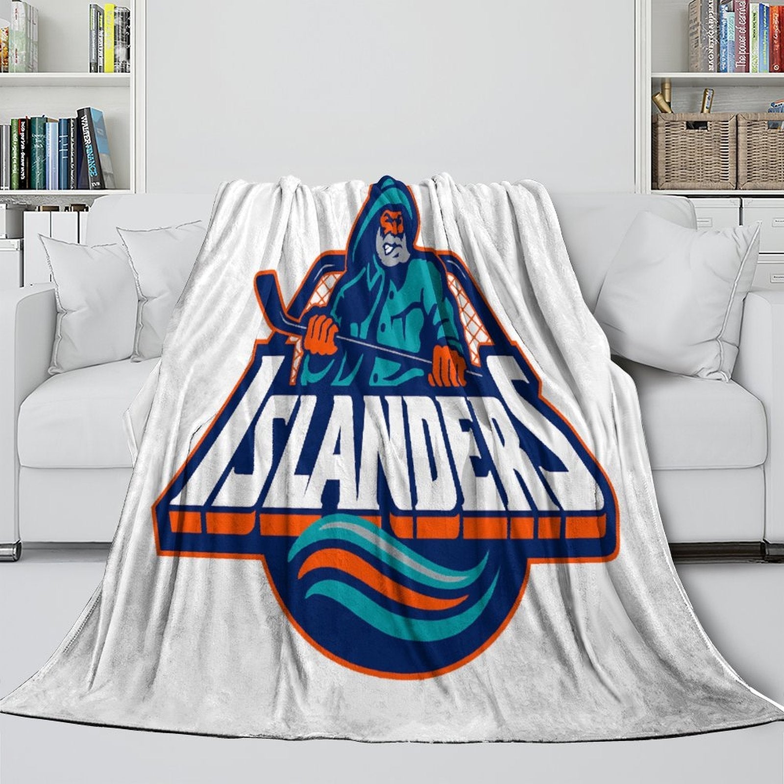 New York Islanders Blanket Flannel Throw Kids Room Decoration