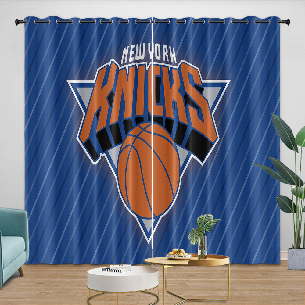 New York Knicks Curtains Blackout Window Drapes Room Decoration
