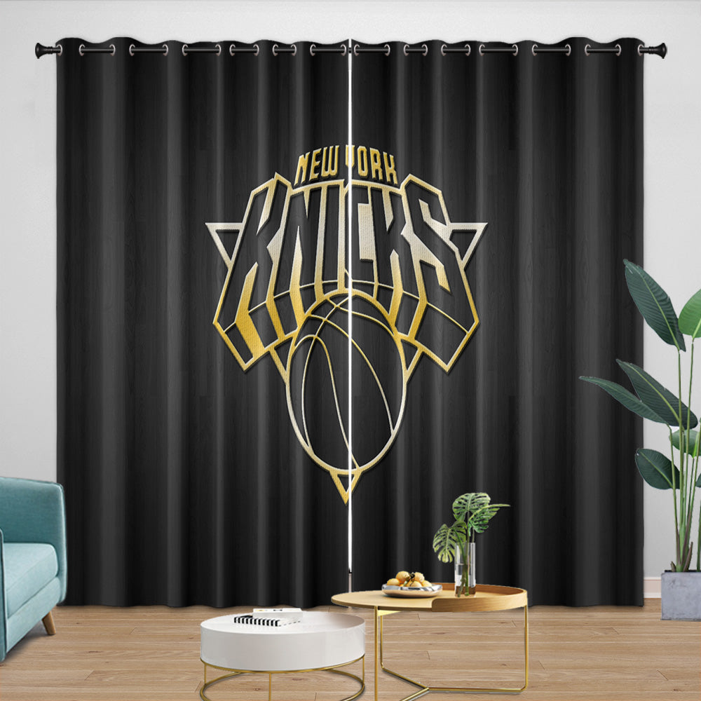 New York Knicks Curtains Blackout Window Drapes Room Decoration
