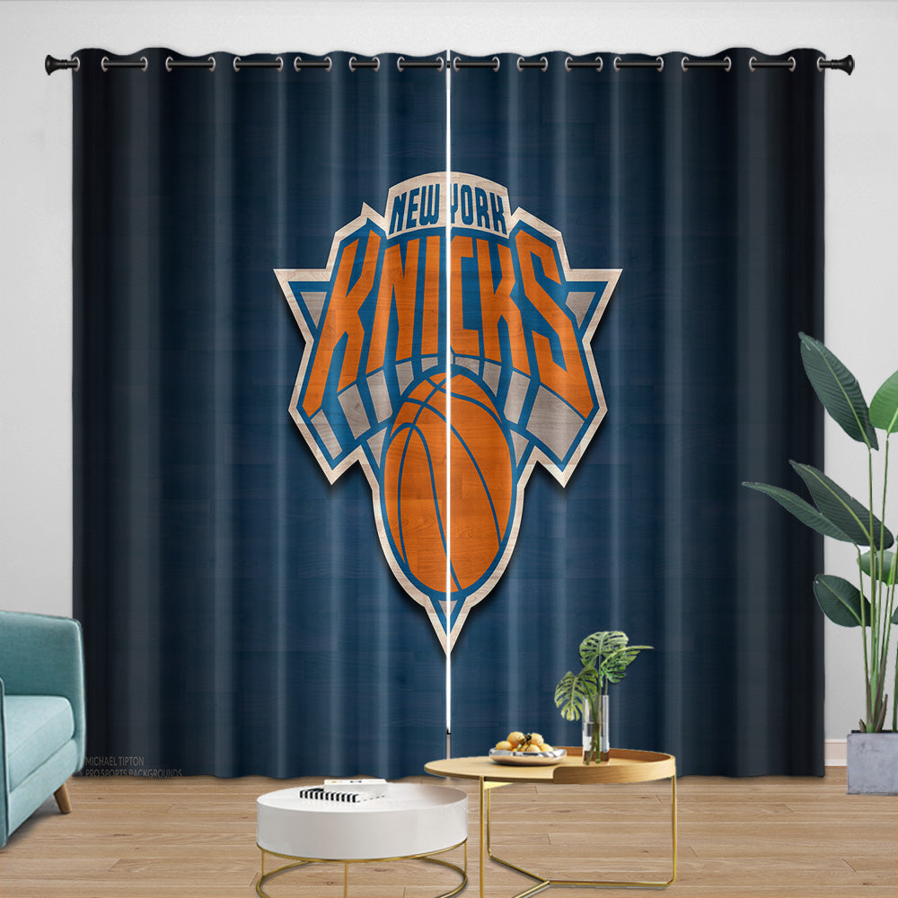 New York Knicks Curtains Blackout Window Drapes Room Decoration