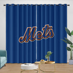 New York Mets Curtains Blackout Window Drapes Room Decoration