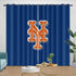 New York Mets Curtains Blackout Window Drapes Room Decoration