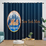 New York Mets Curtains Blackout Window Drapes Room Decoration