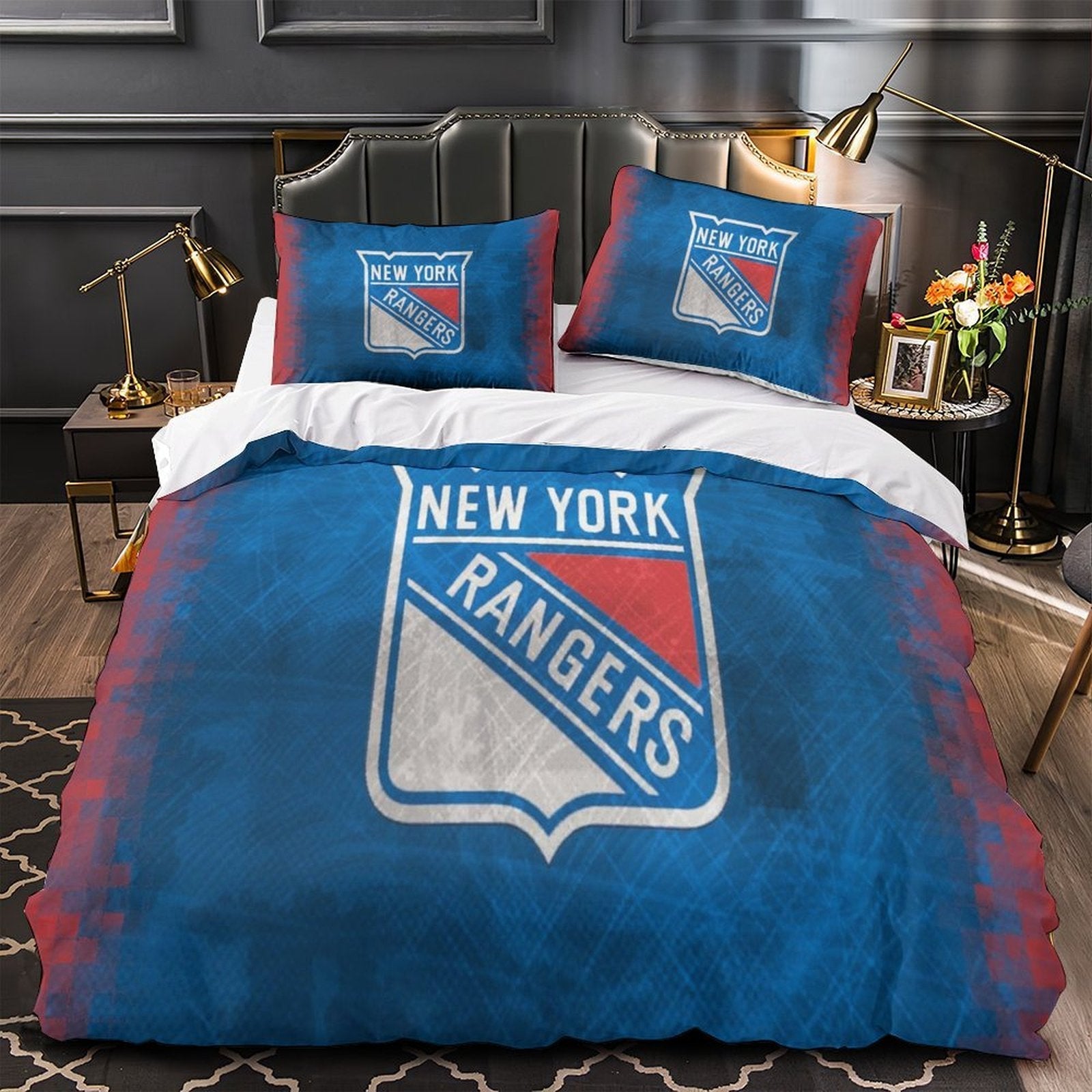 New York Rangers Bedding Set Quilt Duvet Cover Without Filler