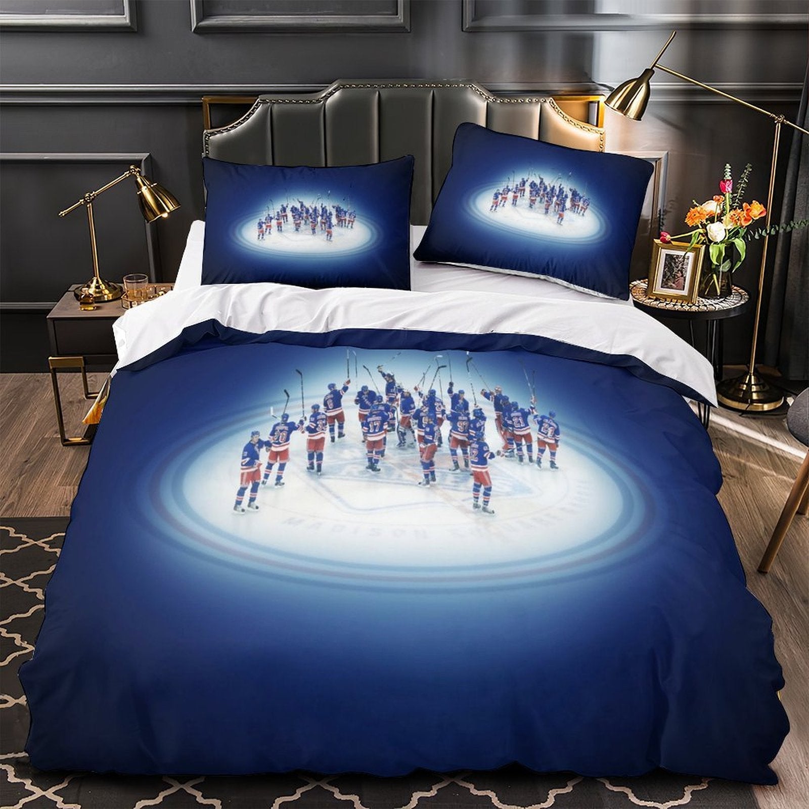 New York Rangers Bedding Set Quilt Duvet Cover Without Filler