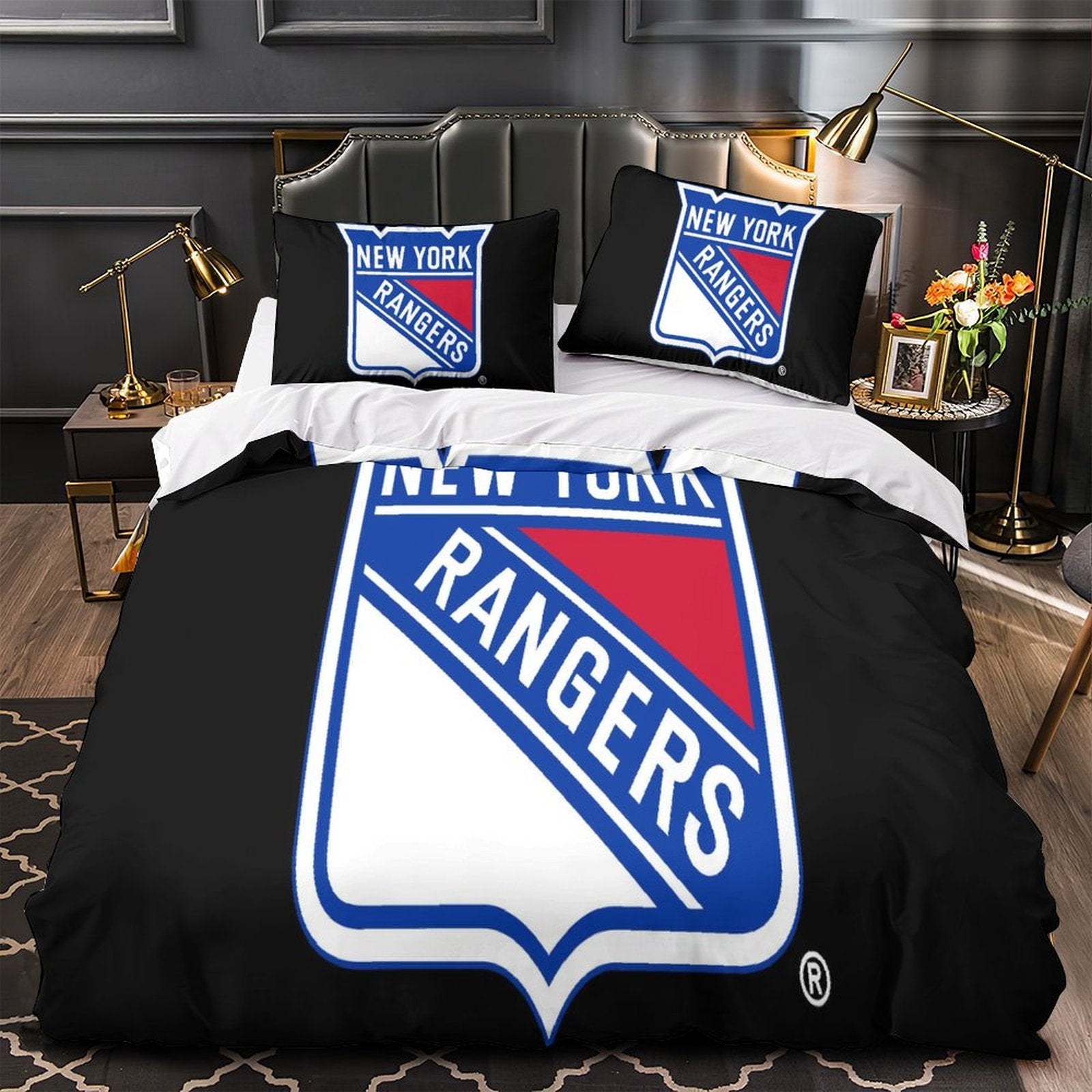 New York Rangers Bedding Set Quilt Duvet Cover Without Filler