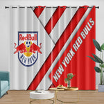 New York Red Bulls Curtains Blackout Window Drapes Room Decoration