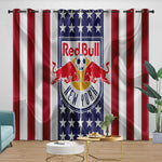 New York Red Bulls Curtains Blackout Window Drapes Room Decoration