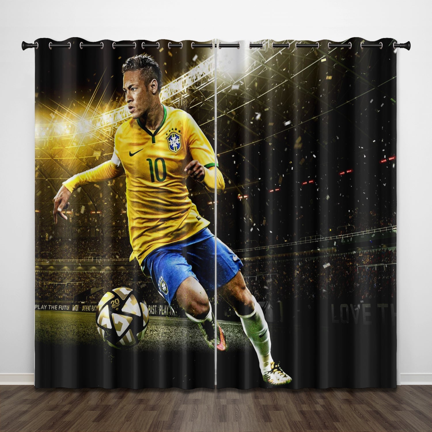 Neymar Curtains Pattern Blackout Window Drapes