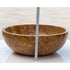 Noce Brown Travertine Natural Stone Undermount Vessel Sink Filled and Polished (D)16" (H)6"