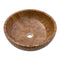 Noce Brown Travertine Natural Stone Undermount Vessel Sink Filled and Polished (D)16" (H)6"