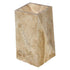 Walnut Travertine Pedestal Stand-alone Rectangular Prism Sink Honed (W)14" (L)21.5" (H)33.5"