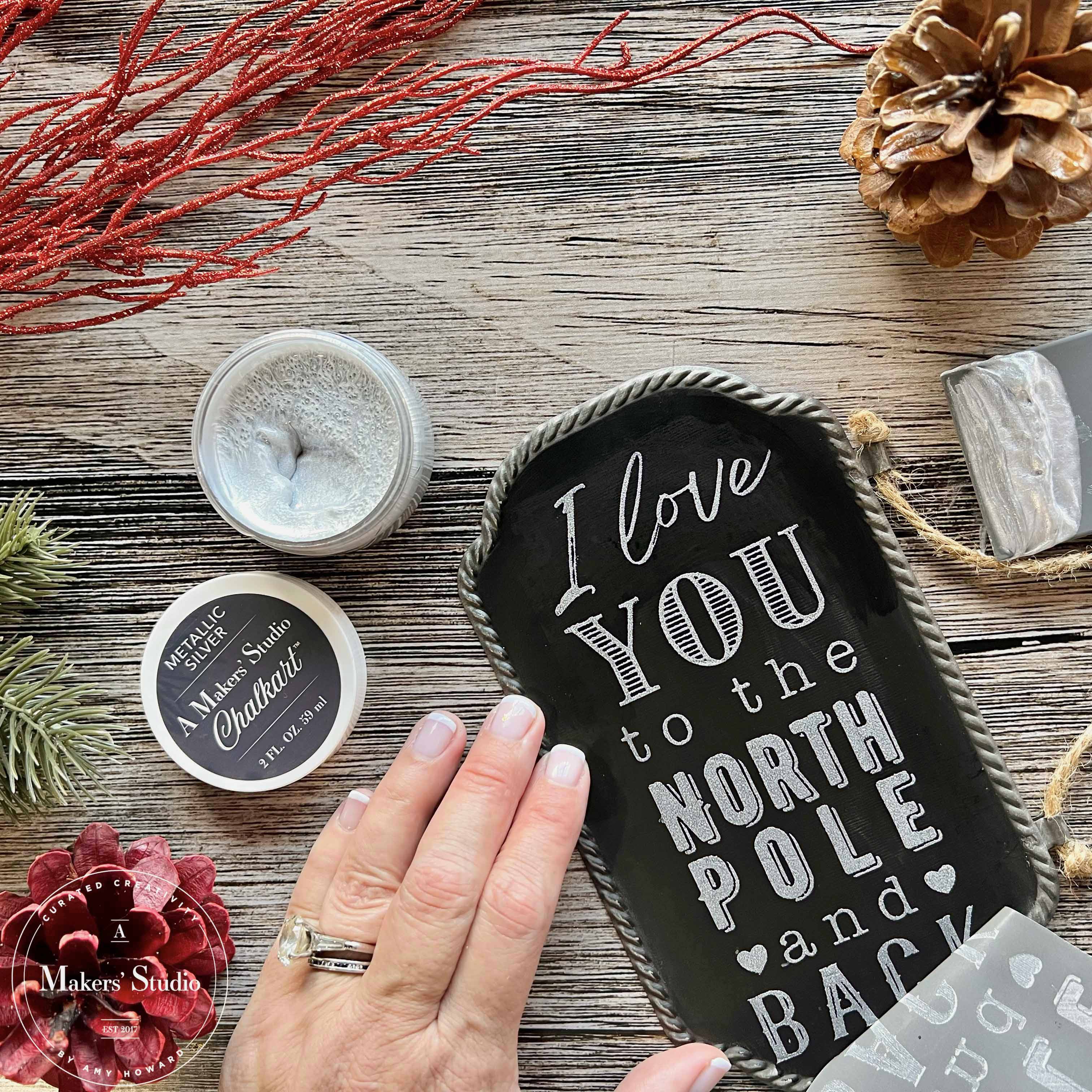 North Pole and Back - Mesh Stencil 8.5x11